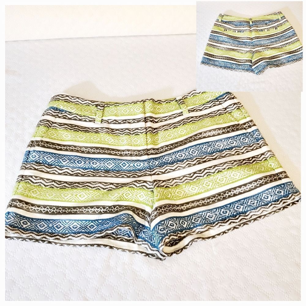 Loft Multicolor  Pattern Shorts Size 8